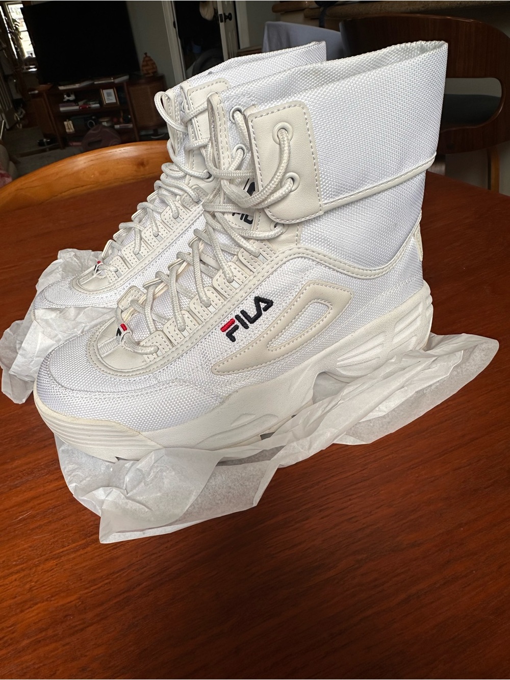 Fila Women's Disruptor High-Top Boots (White)